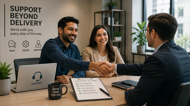 Two people shaking hands